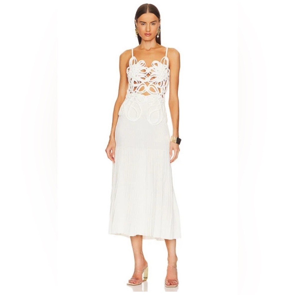 Cult Gaia White Nalda Midi dress